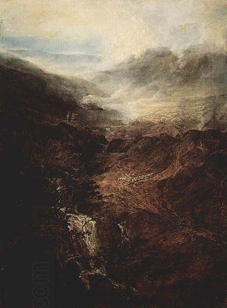 Joseph Mallord William Turner Morgen in den Corniston Fells, Cumberland oil painting picture